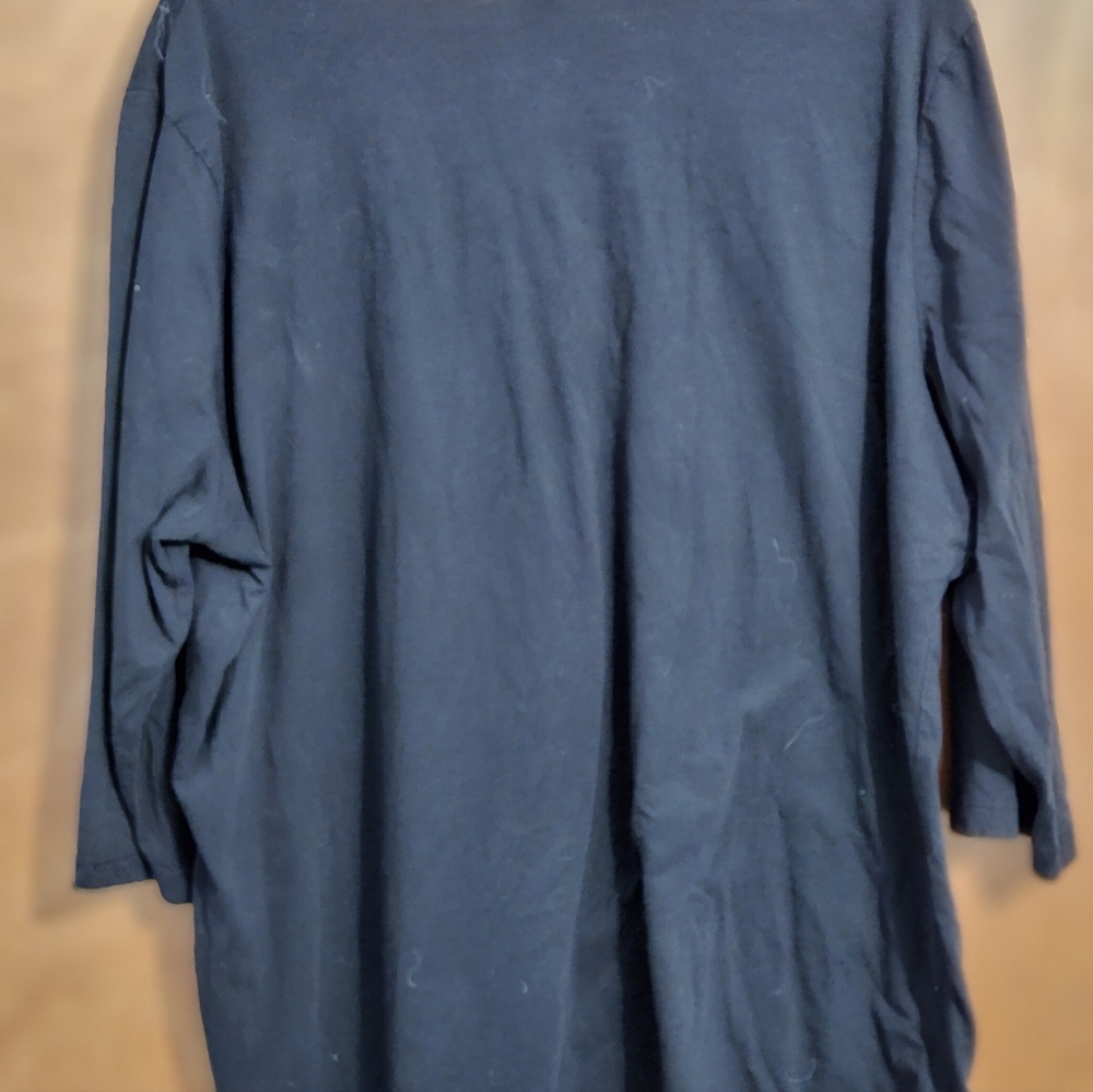 Womens Applique Blk & Orange 3 Xl Pumpkin 3/4 Sleeve Top - Picture 5 of 5